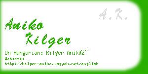 aniko kilger business card